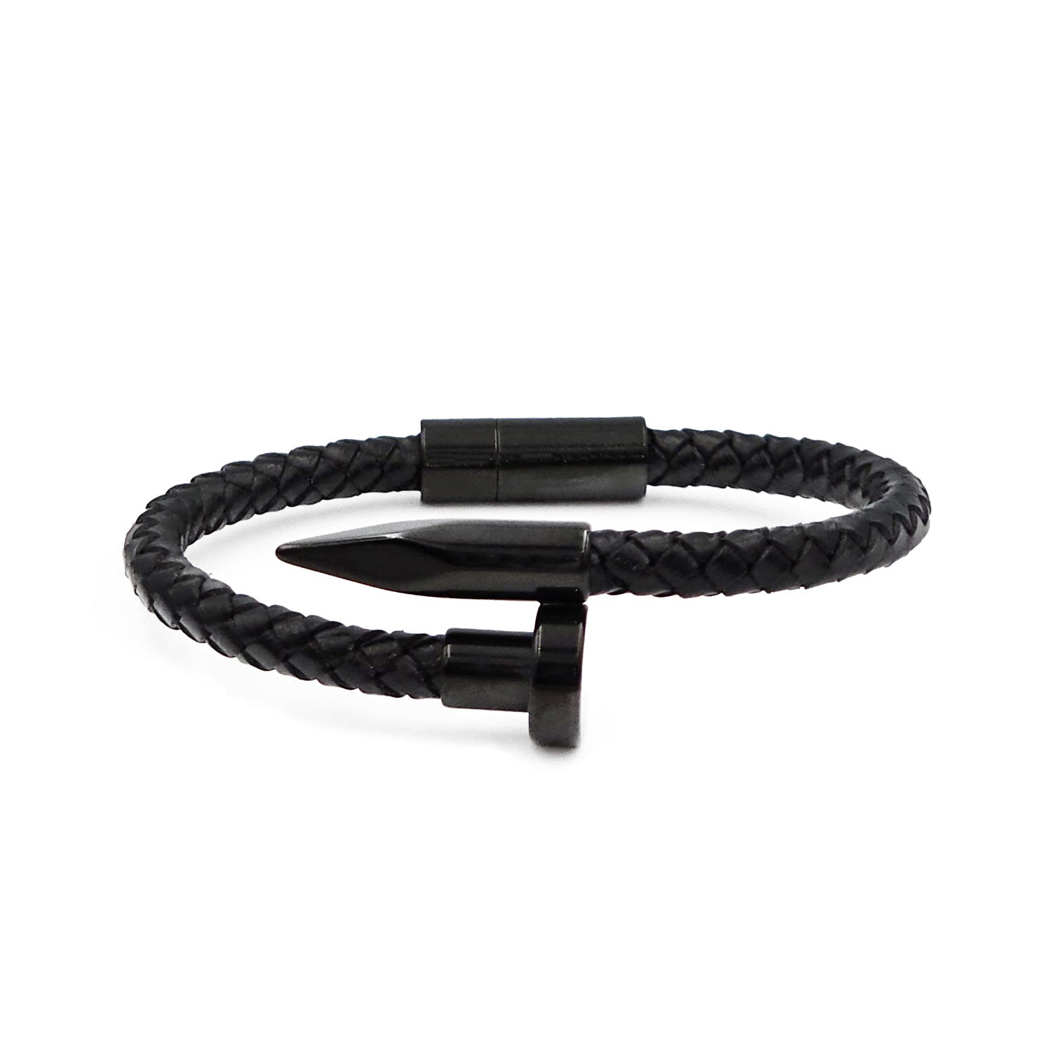 Lederarmband Orlando Edelstahl Schwarz