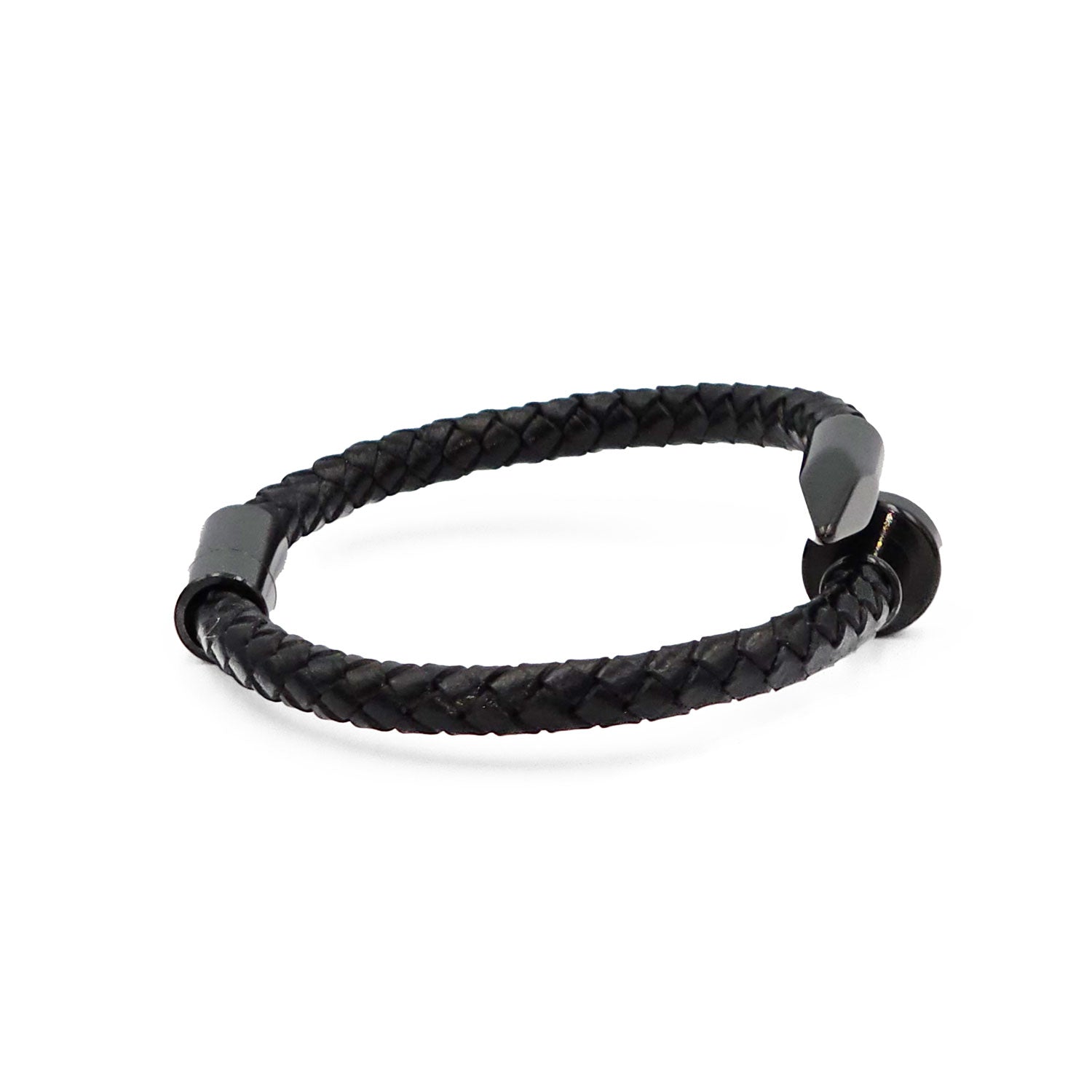 Lederarmband Orlando Edelstahl Schwarz