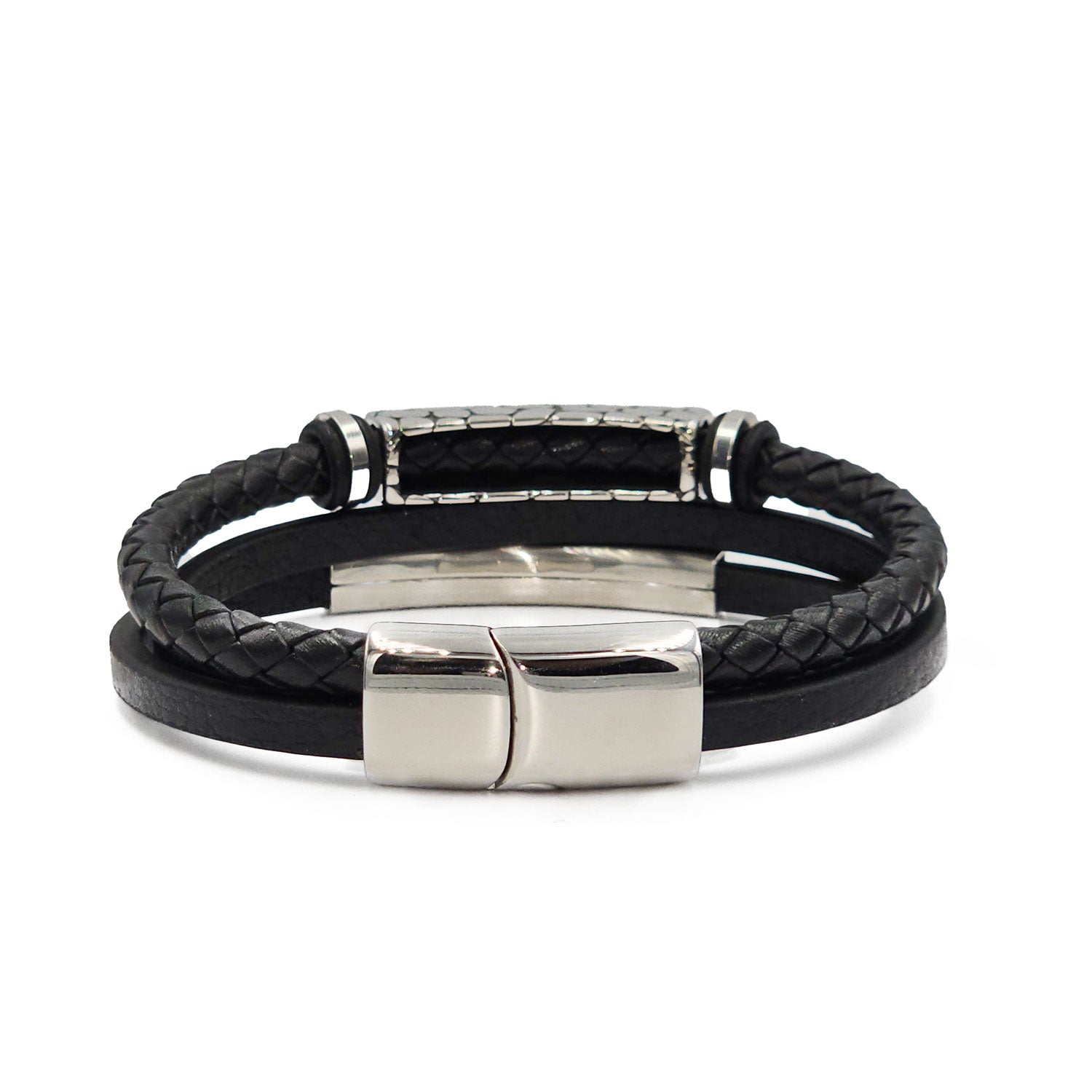 Lederarmband Texas Edelstahl