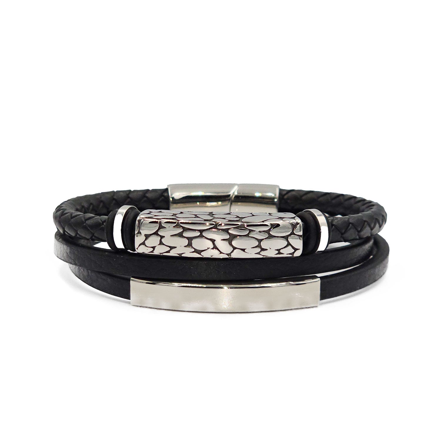 Lederarmband Texas Edelstahl