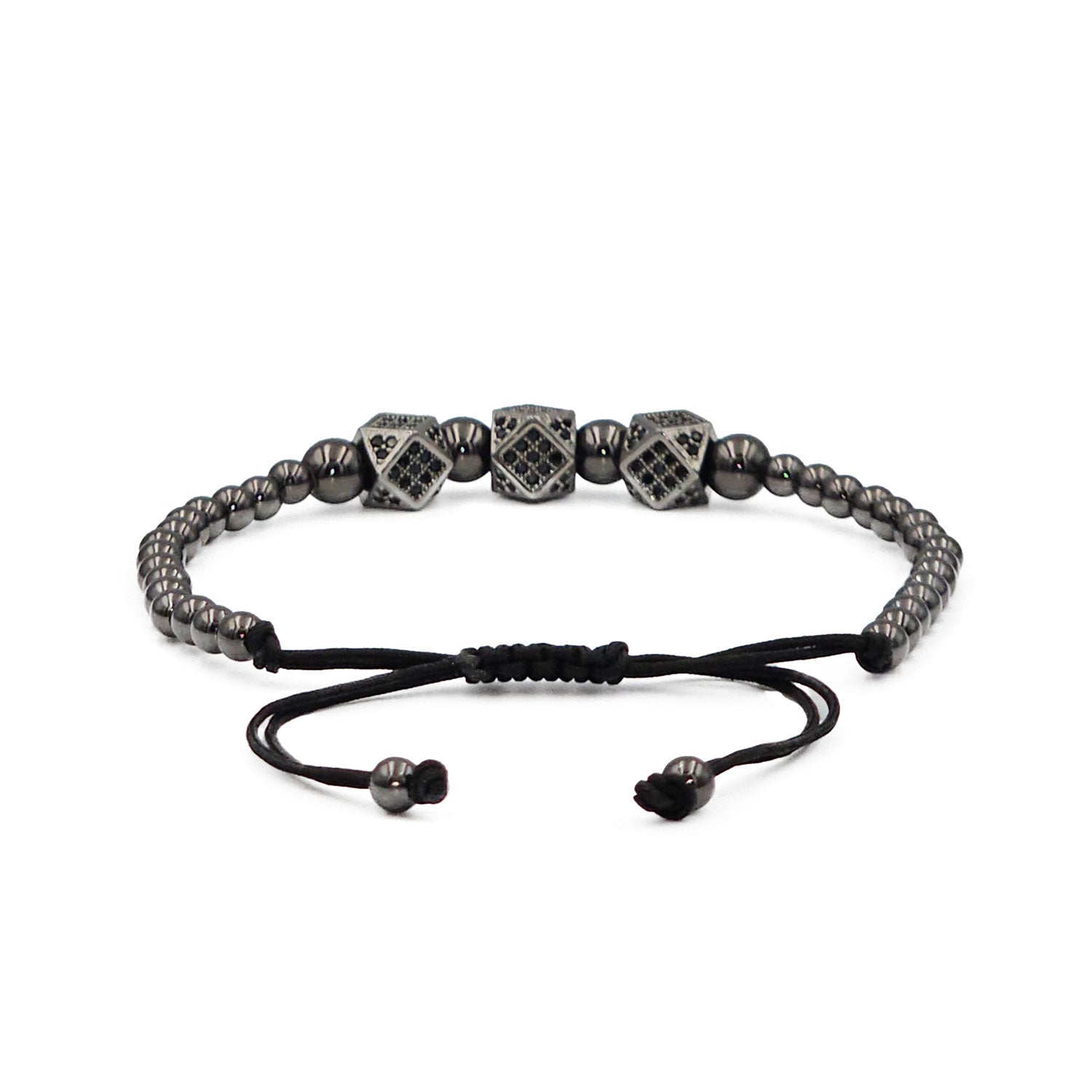 Perlenarmband Medina Schwarz