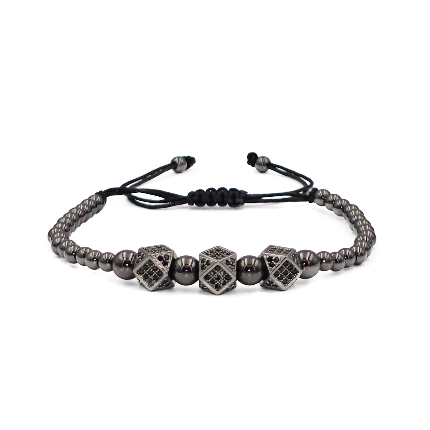 Perlenarmband Medina Schwarz