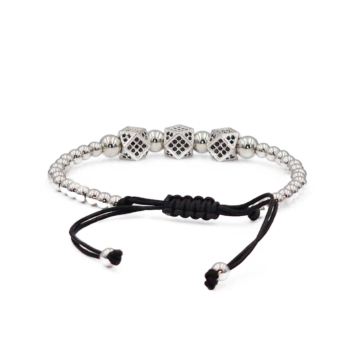 Perlenarmband Medina Silber