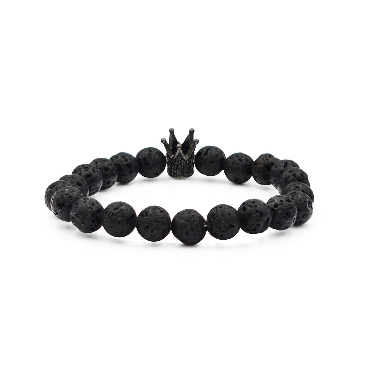 Perlenarmband Palermo Naturstein schwarz